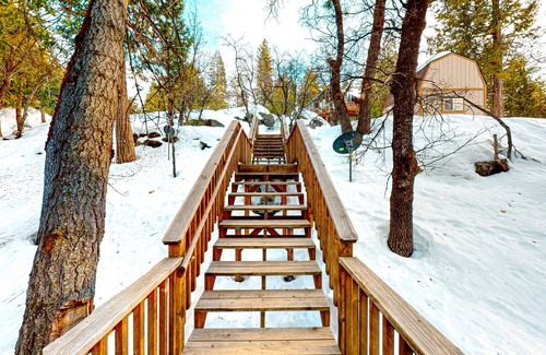 Yosemite West Cabin | Rustic cabin & loft inside Yosemite National Park with deck, views & fireplace