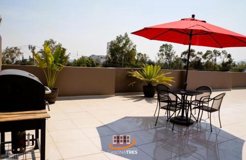 Ciudad Lopez Mateos Apartment | S08 MASTER SUITE Premium Frente al TEC CEM con Cocineta WiFi Balcón Parking Terraza