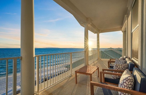 Delos House | Sanctuary at Frangista Beach - Huge Beachfront Home with Ocean Views, Private Pool & Theater