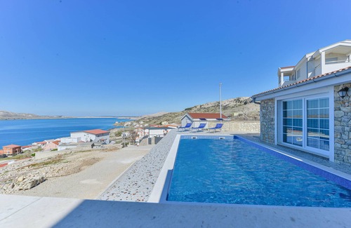 Metajna Villa | Seaview Villa Marija Metajna with pool
