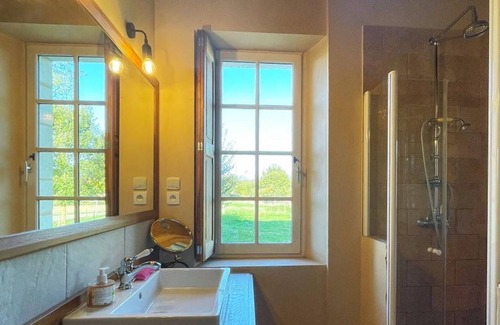 Dorceau Cottage | Secluded Farmhouse with Indoor Pool, Large Garden, and Forest Views