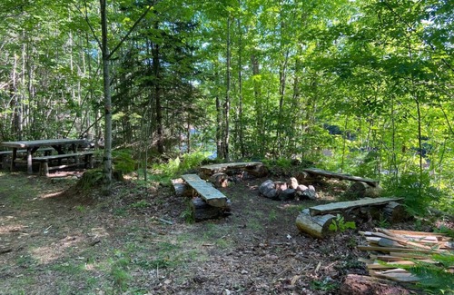 Hopkinton Cabin | Secluded River Overlook Cabin on 160 acres