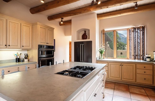 Arroyo Seco House | Seco Sundown - Adobe Retreat with Mountain Views, Pool & Ski Access