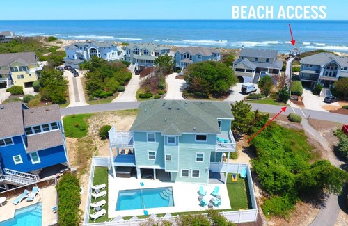 Corolla Light House | Semi-Oceanfront, Private Pool with Cabana! Ocean Views! Pool Table, 126, Newmania