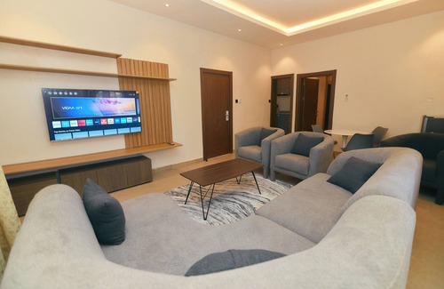 Jabi Apartment | Serene 1-bedroom apartment in Abuja with AC, WiFi and 24/7 power supply