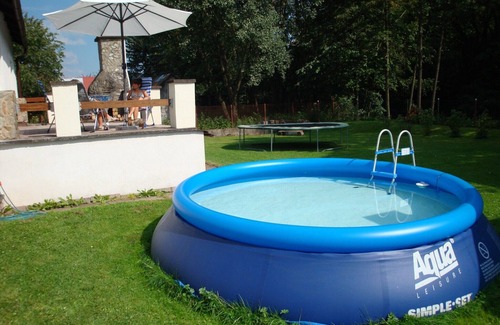 Mlade Buky House | Serene Holiday Home in Mladé Buky with small pool, Trampoline & Skiing Nearby