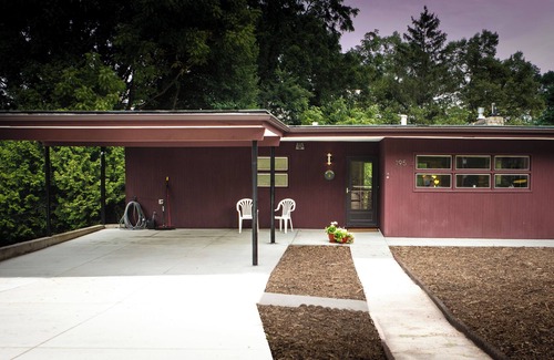 Richland Center House | Serene Mid Century Modern Gem Designed by Frank Lloyd Wright Apprentice