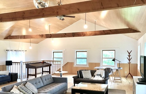 Germantown House | Serene retreat in a converted dairy barn with pond views