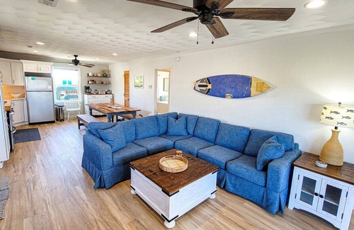 Topsail Beach Cottage | Shiloh - Formerly Margaritaville - Renovated Canal Front Cottage with Dock!