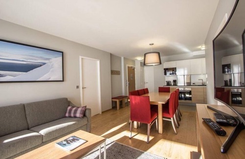 Arc-1800 Apartment | Ski-in/ski-out & foot of the slopes, 3rd floor, view ski slopes, fitness, swimming pool, sauna