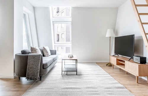 Frederiksberg Apartment | Sleek Valby 2BR w/ W/D, Office & Storage, nr Spinderiet, by Blueground
