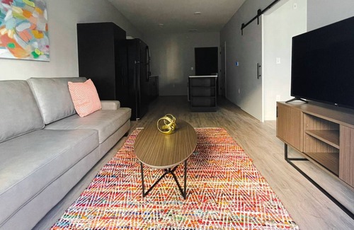 NoDo District Apartment | Sleepover: Enticing 1BD/1BA + Balcony- Downtown Omaha