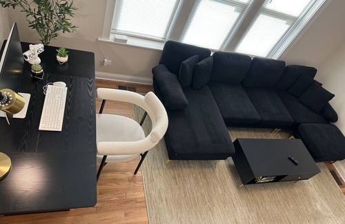Irving Park East Apartment | Sleeps 4 Stylish Stay with Workspace