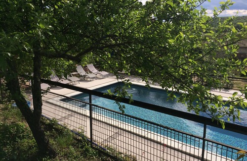 Balazuc Cottage | South Ardeche, Balazuc listed site, charming gîte La Maison des Vignes swimming pool