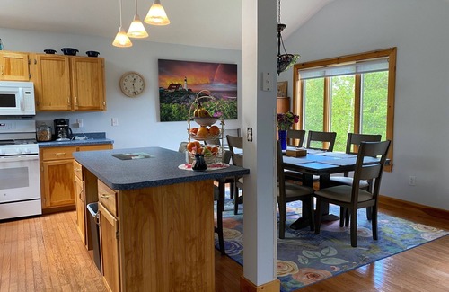 Orrs Island House | Spacious 5 bedroom home just a short walk to local beach and ocean views from the upper decks!