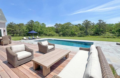 West Tisbury House | Spacious 5-Bedroom New House w/Pool, Spa, Access to Tennis & Deep Bottom Pond
