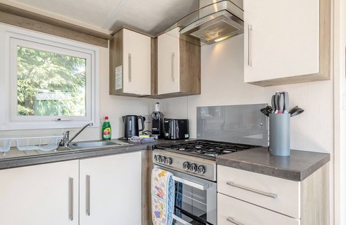 Longnor House | Spacious modern one-bedroom caravan exclusively for two adults with hot tub.