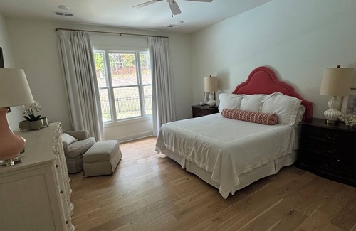 Oxford House | Spacious newly built home with a pool and outdoor kitchen.