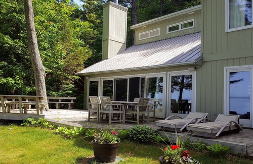 Shelby Cottage | Spectacular view of Lake Michigan from inside and the deck