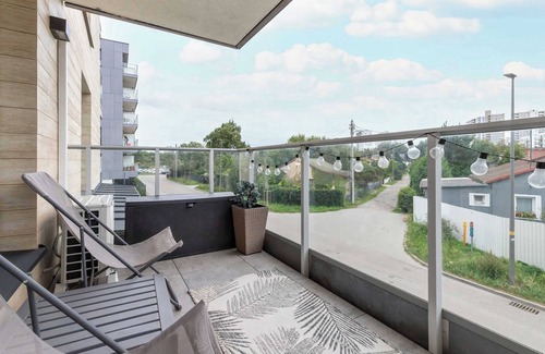 Nowy Port Apartment | Starowiejska 95 Gdańsk | Prestige Beige Apartment with Air Conditioned Living Ro