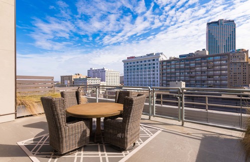 Central Business District Apartment | Steps to French Quarter Rooftop & Gym Sleeps 12