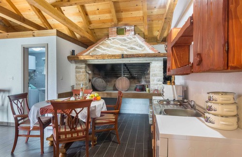 Benkovac Ski Chalet | Stone country House Irena with pool on a large property