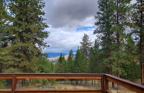 Plains Apartment | Studio bedroom, full bath, kitchenette, private deck, mountain views