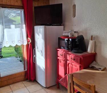 Praz-sur-Arly Apartment | Studio pour 4 avec terrasse plein pied, coin montagne, vue montagne & nature à Praz sur Arly