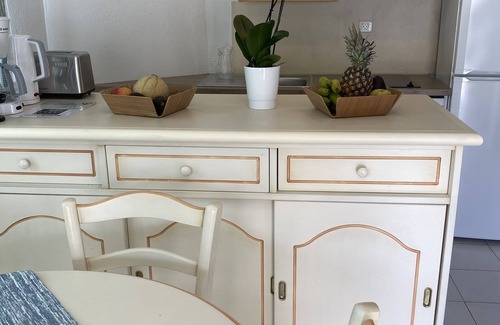 Santa Giulia Apartment | Studio sea view- with terrace- Pool access-Hotel Alivi- Marina di santa giulia