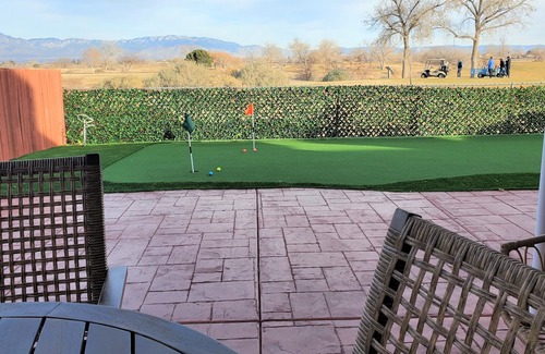 Ladera West House | Stunning Golf Course/Sandia Mts/City Lights Views! Putting green, big patio fun!