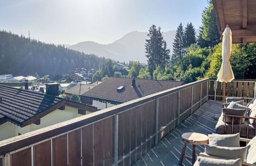 Laax House | Stunning private villa for 8 guests with WIFI, TV, patio and panoramic view