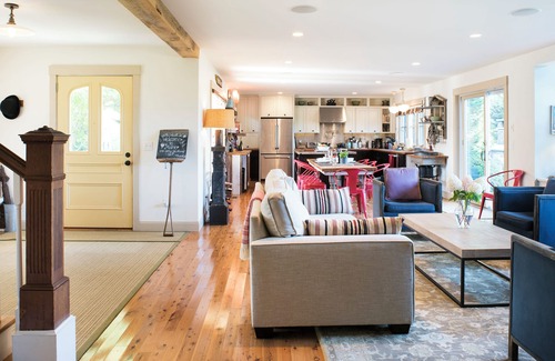 Waldoboro House | Stunning Waterfront Home, Renovated 1880's Cape, Patio Fireplace, Chefs Kitchen