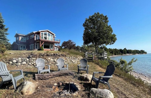 Charlevoix House | Stylish Home with Private Beach Views, Hot tub
