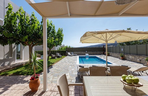 Agia Triada Villa | Stylish Villa with private pool, kids playground, ping pong table & BBQ area