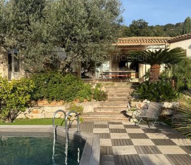 Plan-de-la-Tour Villa | Sublime villa climatisée avec piscine vue mer et collines