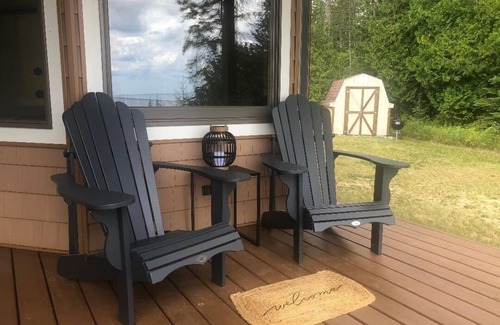 Manistique Cabin | Sugar Sand & Harbor Lights on Lake Michigan