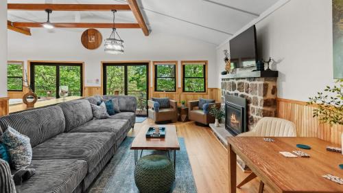 Lake Harmony Estates House | Summit Shores Tranquil Escape Designed for Groups w Fire Pit Game Room