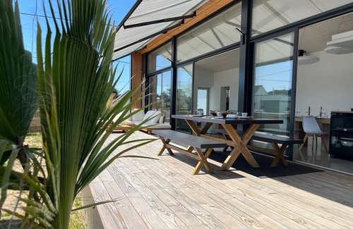 Barneville-Carteret Cottage | Sunlit Modern Villa, Private Garden, Steps to Beach, Full Amenities