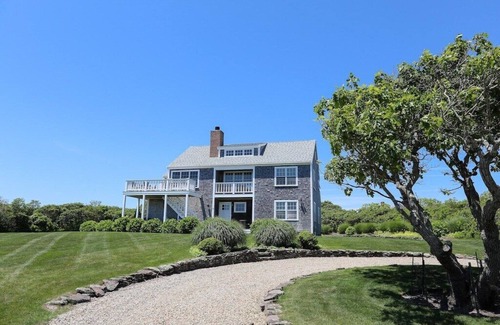 Tom Nevers House | Sunny Home on 3 Acres with Panoramic Ocean Views