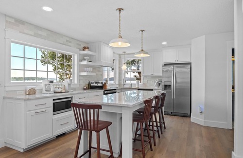 Grove House | Sunset Cottage on Grand: Waterfront Views - Dock - Fire Pit - Boat Parking