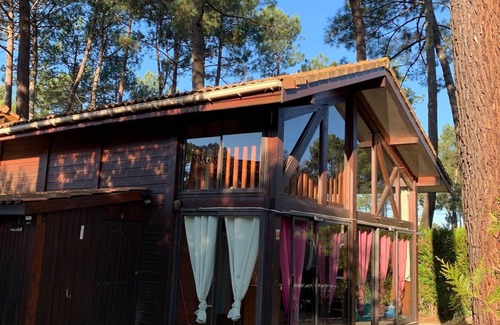 Gujan-Mestras Ski Chalet | Superb 6-person air-conditioned chalet with VVF pool