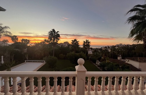 Mijas Villa | Superb villa Sea views Heatable pool 5 min walk to beach & all amenities