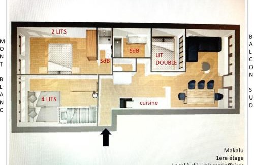 Plagne Centre Apartment | Superbe appt rénové 3 pièces au pied des pistes, balcon sud, 8 pers, près commerces - FR-1-455-36