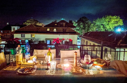 Villeneuve Apartment | Switzerland’s Best Sunsets - Balcony Dining Views