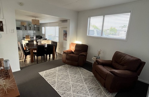 Papamoa Beach House | T Two Salty Shack - right across from the beach!