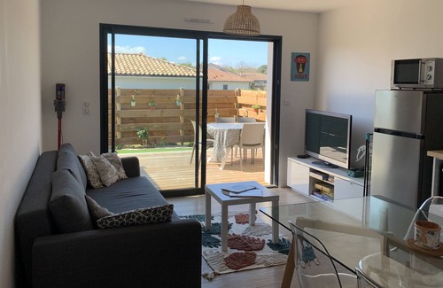 Tosse Apartment | T2 apartment with garden, 10 minutes from the beaches of Seignosse