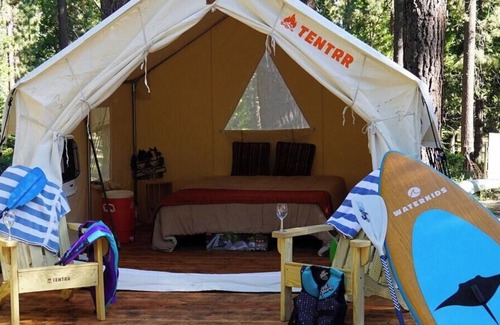 Tahoe Vista RV Rental | Tentrr Signature Site - Tahoe Vista Forest - Aspen Camp Site