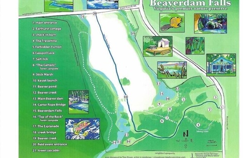 Glace RV Rental | Tentrr Signature Site - Beaverdam Falls - Top of the Rock - Coleman Outfitted Si