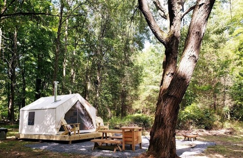 Pine Bush RV Rental | Tentrr Signature Site - Boulder Point with full baths