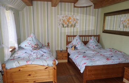 Hechthausen House | Thatched roof house with fireplace heating, barrier-free up to 4-6 persons, garden, barbecue